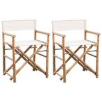 Regisseursstoelen Bamboe - Inklapbaar - 40% Korting - OP=OP, Ophalen of Verzenden, Nieuw, Wit, Twee