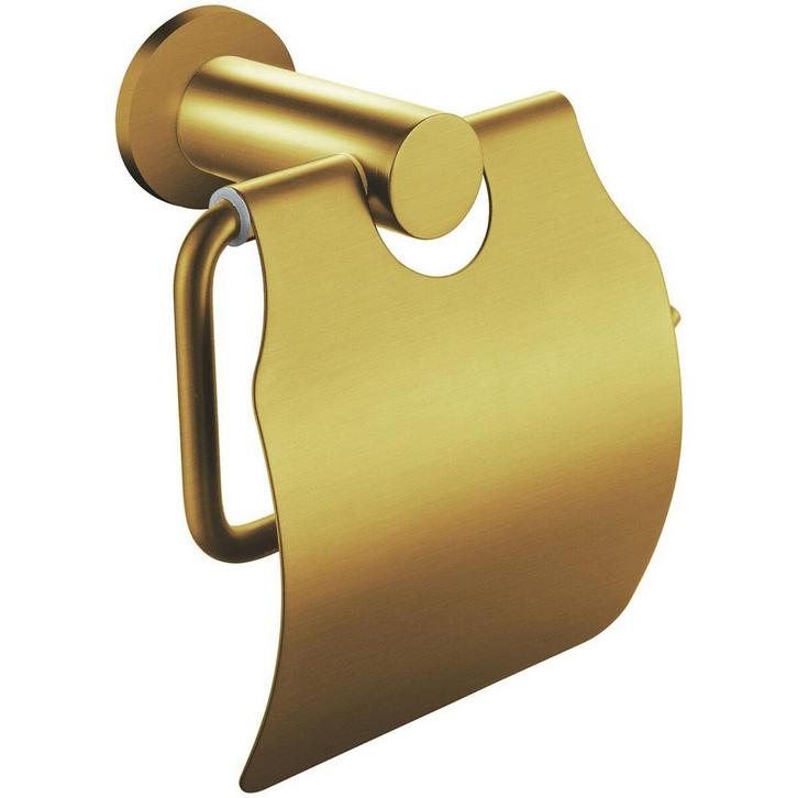 Toiletrolhouder met Klep - Leoni Rimbo - Rond - PVD -, Huis en Inrichting, Badkamer | Badtextiel en Accessoires, Nieuw, Ophalen of Verzenden