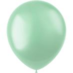 Mintgroene Ballonnen Metallic Minty Green 33cm 100st, Verzenden, Nieuw