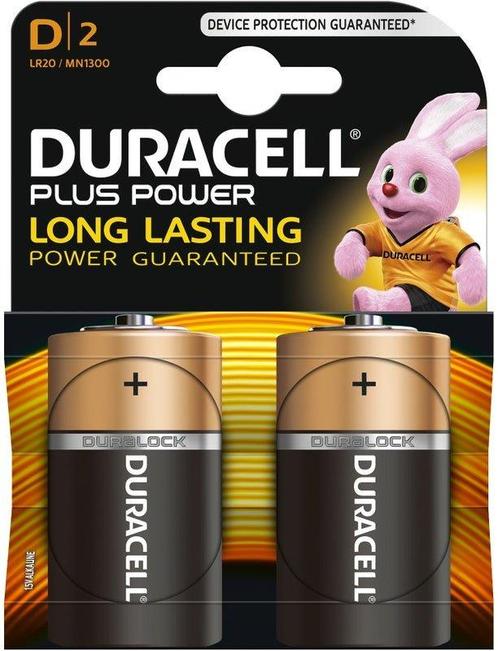 Duracell Plus Power alkaline D-batterijen - 2 Stuks (Nieuw), Zakelijke goederen, Kantoor en Winkelinrichting | Kantoorartikelen
