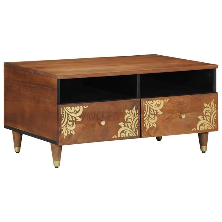 vidaXL Salontafel Honingbruin 80 x 54 x 40 cm Massief Mango, Huis en Inrichting, Tafels | Salontafels, Nieuw, 50 tot 100 cm, Overige houtsoorten