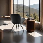 Draaibare fluwelen stoel Snug, gestoffeerd - zwart, Set van, Huis en Inrichting, Stoelen, Verzenden, Nieuw