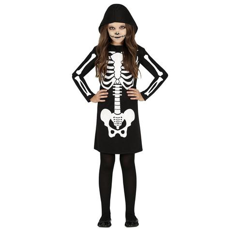 Skelet Halloween Kostuum Meisje Zwart Wit, Hobby en Vrije tijd, Feestartikelen, Nieuw, Verzenden