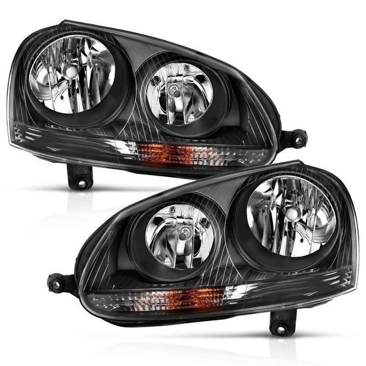 ANZO 2006-2009 Volkswagen Us Rabbit Crystal Headlight Black, Auto-onderdelen, Verlichting, Ophalen of Verzenden