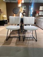 Eetkamerstoel Marcel stof Avicci Creme - Henders & Hazel, Wit, Nieuw, Scandinavisch, Ophalen of Verzenden