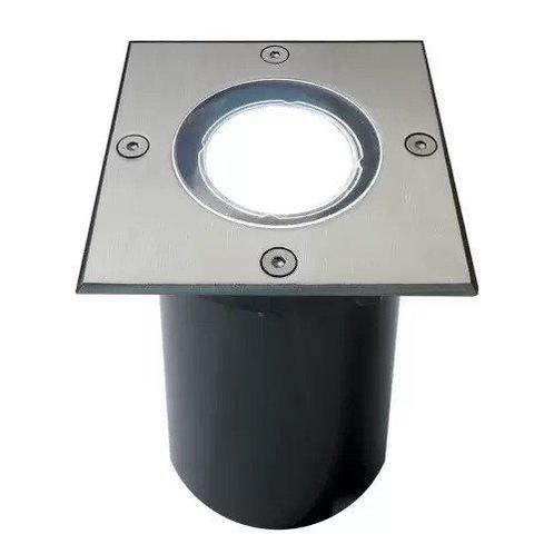 Grondspot LED Ø11 incl. GU10 Vierkant RVS Tuinverlichting, Tuin en Terras, Buitenverlichting, Verzenden