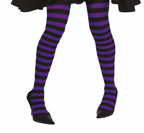 Paarse Legging Gestreept, Hobby en Vrije tijd, Feestartikelen, Nieuw, Verzenden
