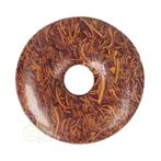 Coquina Jaspis edelstenen donut hanger Nr 11 - Ø4 cm, Sieraden, Tassen en Uiterlijk, Edelstenen, Verzenden, Nieuw