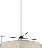 EGLO Bridekirk Hanglamp E27 - Ø 40 cm - Zwart/Linnen, Huis en Inrichting, Lampen | Hanglampen, Ophalen of Verzenden, Zo goed als nieuw