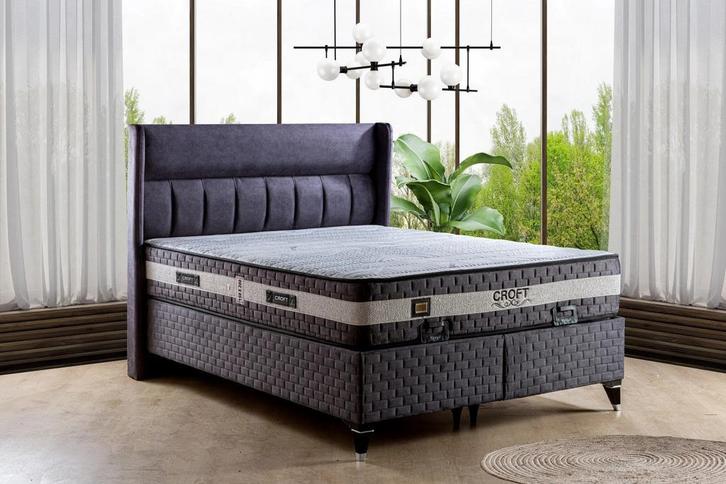 Boxspring -  160x200 cm - bed, Huis en Inrichting, Slaapkamer | Bedden, 160 cm, 200 cm, Verstelbaar, Nieuw, Stof, Tweepersoons