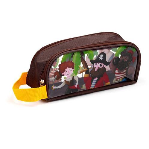 Etui/Pennenzak - Jolly Roger Piraten - Transparant/Handgreep, Diversen, Schoolbenodigdheden, Nieuw, Ophalen of Verzenden