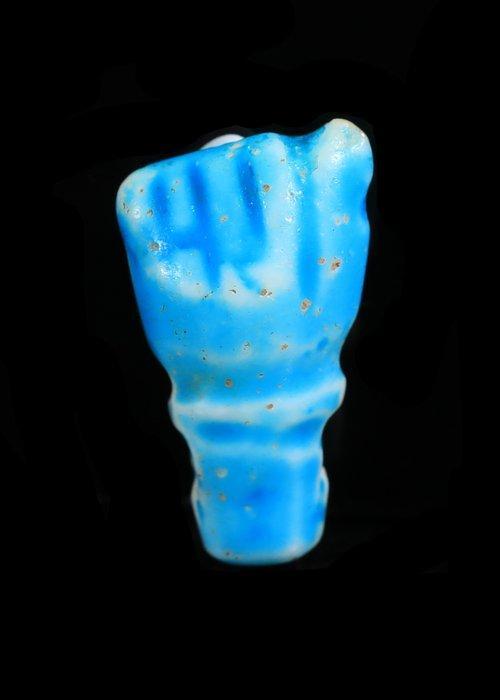 Oud-Egyptisch Faience Vuisamulet (Zonder Minimumprijs), Antiek en Kunst, Antiek | Overige Antiek
