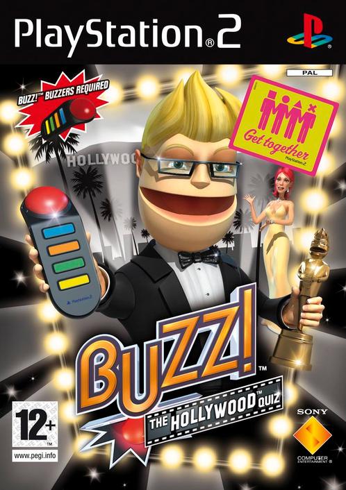 Buzz! The Hollywood Quiz-Standaard (PlayStation 2) Gebruikt, Spelcomputers en Games, Games | Sony PlayStation 2, Zo goed als nieuw