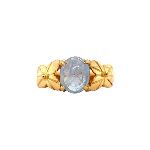 Gouden vintage ring met stersaffier 20 krt, Sieraden, Tassen en Uiterlijk, Ringen, Nieuw, Ophalen of Verzenden
