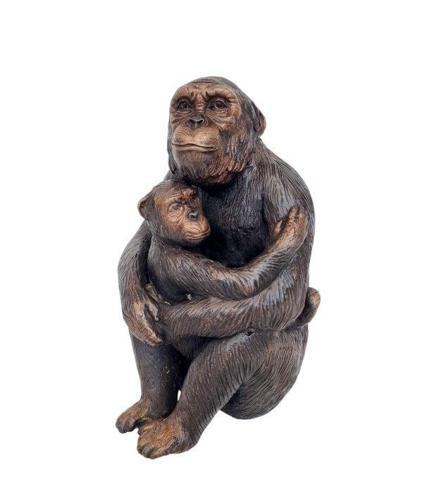 Beeldje - Chimpansee - Brons, Antiek en Kunst, Curiosa en Brocante
