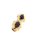 Gouden broche met granaten | Vintage (oude gouden broche), Gebruikt, Overige kleuren, Ophalen of Verzenden, Met edelsteen