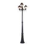 Klassieke lantaarn zwart 3-lichts IP44 - Capital, Nieuw, Kunststof, Minder dan 50 watt