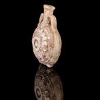 Oud-Egyptisch Delfts aardewerk pelgrimsflesje amulet (Zonder