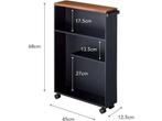 Yamazaki Tower - Badkamer Trolley - Houten bovenblad - Zwart, Verzenden, Zo goed als nieuw