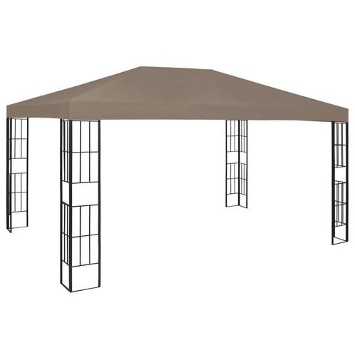 vidaXL Prieel 4x3 m taupe, Tuin en Terras, Partytenten, Nieuw, Verzenden