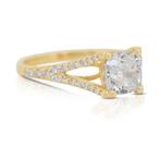 Ring - 18 karaat Geel goud - 1.96ct. tw. Diamant, Nieuw