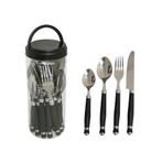 Bestekset Zwart 24-delig, Ophalen of Verzenden, Nieuw