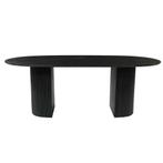 Mangohouten Eettafel Maeve 180x100 cm zwart, Verzenden, Nieuw, Industriële meubels, Overige vormen