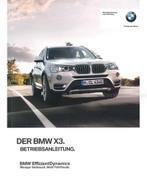 2014 BMW X3 INSTRUCTIEBOEKJE DUITS, Auto diversen, Handleidingen en Instructieboekjes