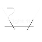 Luceplan Across Hanglamp LED, zwart/wit - H. 75 cm - B. 180, Huis en Inrichting, Lampen | Hanglampen, Verzenden, Nieuw