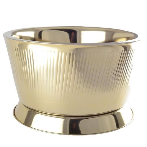 Gouden drank emmer met geribbeld patroon, Huis en Inrichting, Woonaccessoires | Wanddecoraties, Nieuw, Verzenden