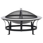 vidaXL Tuinvuurplaats met grill 76 cm roestvrij staal, Huis en Inrichting, Verzenden, Nieuw
