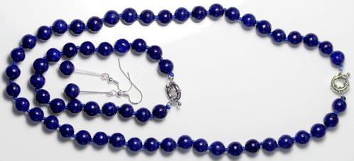 Nobele Blauwe Lapis Lazuli - Ketting, Armband, Oorbellen -, Verzamelen, Mineralen en Fossielen