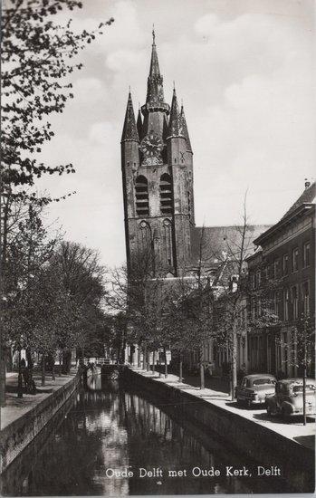 DELFT - Oude Delft met Oude Kerk, Verzamelen, Ansichtkaarten | Nederland, Verzenden