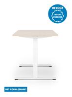 Laag-hoog bureau Premium - wit - blad naar keuze, Nieuw in verpakking