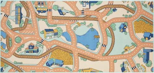 Rebel Roads Railroads Desert Mist 95x200 cm Speelmat, Kinderen en Baby's, Kinderkamer | Inrichting en Decoratie, Nieuw, Verzenden