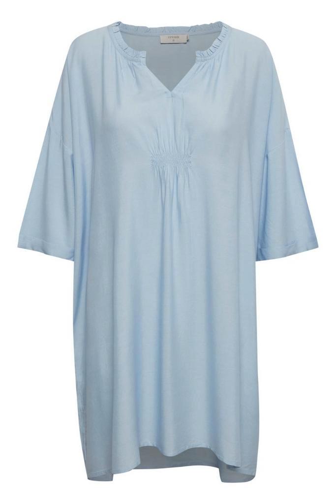 Cream jurk met ruches lichtblauw (Mooi & Gezond), Sieraden, Tassen en Uiterlijk, Uiterlijk | Lichaamsverzorging, Nieuw, Verzenden