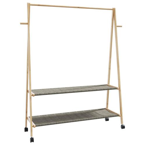 vidaXL Kledingrek met schappen en wielen 132x45,5x155,5 cm, Kleding | Dames, Kledingrekken, Nieuw, Verzenden
