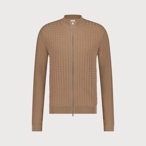 -40% Blue Industry  Blue Industry Structuur gebreid rits ves, Kleding | Heren, Truien en Vesten, Nieuw, Verzenden