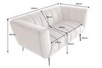 Design 2-zitsbank NOBLESSE 165 cm champagne fluweel zwart, Huis en Inrichting, Ophalen of Verzenden, Nieuw