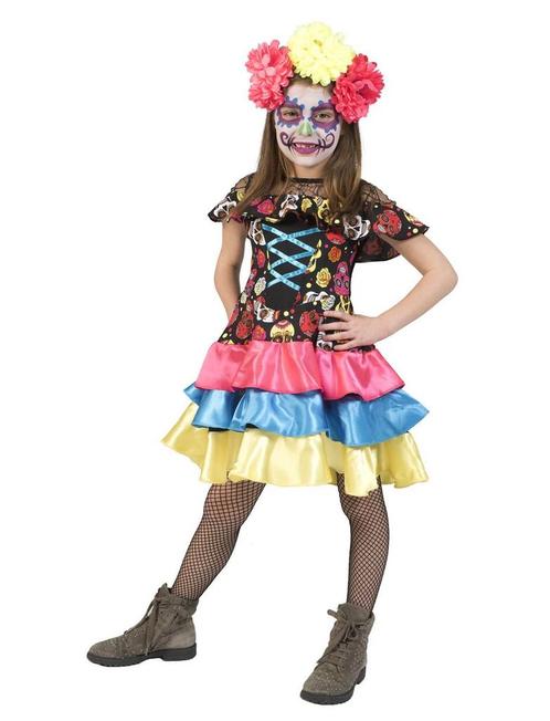 Day of the Dead Muerto jurkje meisjes, Kleding | Dames, Carnavalskleding en Feestkleding, Nieuw, Ophalen of Verzenden