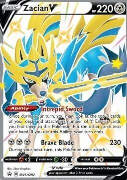 Zacian V swsh292 Sword&Shield Promo,s, Hobby en Vrije tijd, Verzamelkaartspellen | Pokémon, Losse kaart, Nieuw, Foil, Ophalen of Verzenden