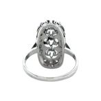 Witgouden vintage prinsessen ring met diamant 14 krt, Ophalen of Verzenden, Nieuw
