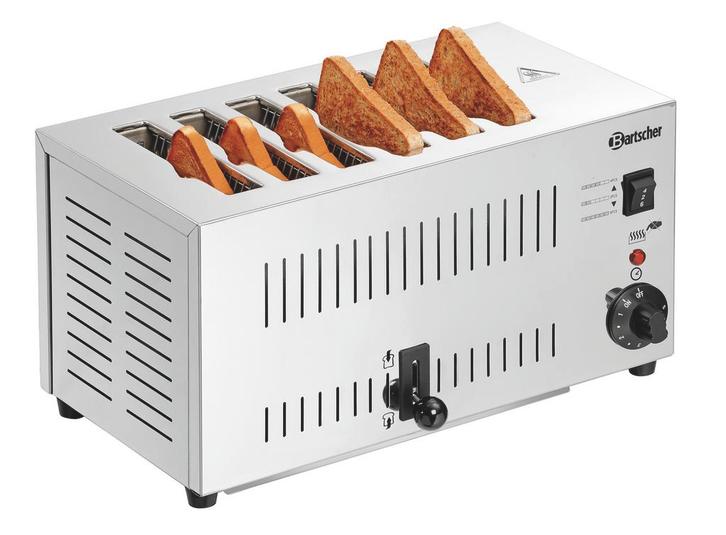 Bartscher Toaster | TS60 RVS | 6 Sleuven | 405x265x220mm, Zakelijke goederen, Horeca | Keukenapparatuur, Nieuw in verpakking, Ophalen of Verzenden