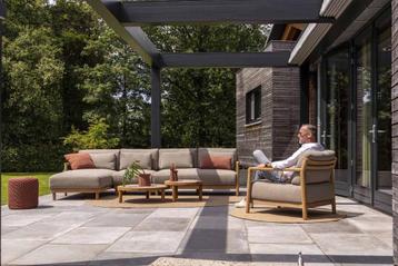 4 Seasons Outdoor Marie chaise loungeset teak met beschikbaar voor biedingen