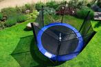 Duurzame Trampoline met U-Vormige Poten - 374 cm Blauw -..., Ophalen of Verzenden, Nieuw