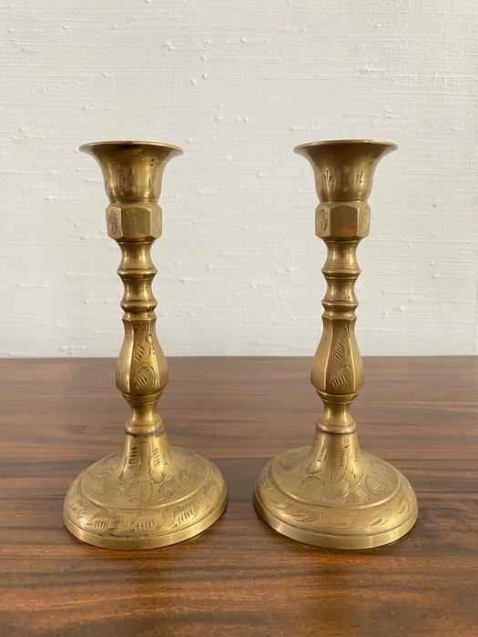 Kaarsenhouder (2) - Verguld brons - Frankrijk 19e eeuw, Antiek en Kunst, Antiek | Overige Antiek