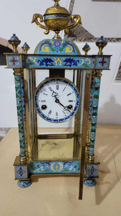 Pendule - Glas, IJzer, Messing - 1990-2000, Antiek en Kunst, Antiek | Klokken