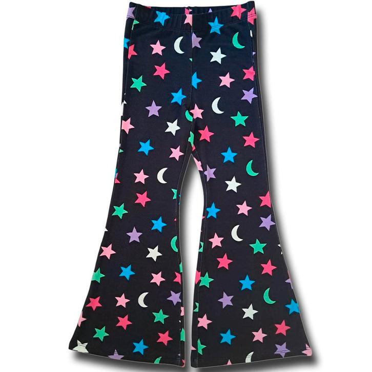 Meisjes Flared Broek Sterren, Kinderen en Baby's, Kinderkleding | Maat 134, Broek, Meisje, Nieuw