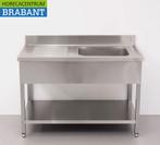 HCB RVS Spoeltafel spoelbak 120 x 60 cm Horeca, Ophalen of Verzenden, Nieuw zonder verpakking