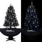 vidaXL Kerstboom sneeuwend met paraplubasis 170 cm PVC zwart, Diversen, Kerst, Verzenden, Nieuw